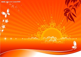 太阳潮流元素背景