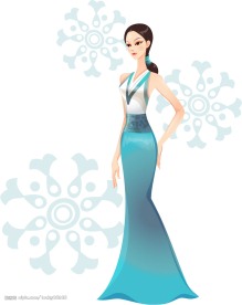 矢量古典美女