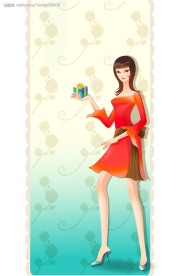 矢量古典美女