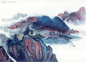 高清晰 山水 水墨画  自然景观 山水风景17