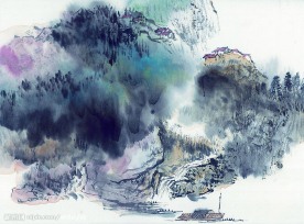 高清晰 山水 水墨画  自然景观 山水风景19