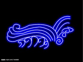 霓虹灯分层素材PSD—浪花29