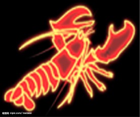 霓虹灯分层素材PSD—海鲜07