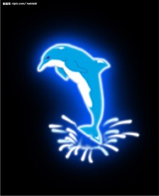 霓虹灯分层素材PSD—海鲜08