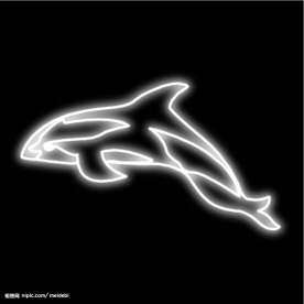 霓虹灯分层素材PSD—海鲜14