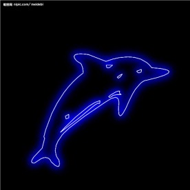 霓虹灯分层素材PSD—海鲜15