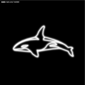 霓虹灯分层素材PSD—海鲜17