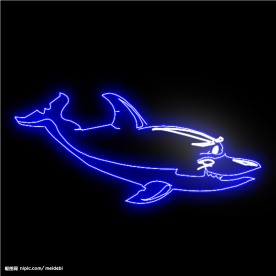 霓虹灯分层素材PSD—海鲜19