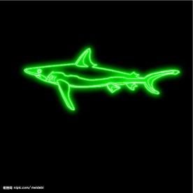 霓虹灯分层素材PSD—海鲜22