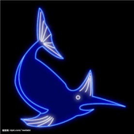 霓虹灯分层素材PSD—海鲜23