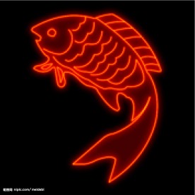 霓虹灯分层素材PSD—海鲜26