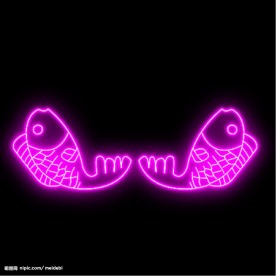 霓虹灯分层素材PSD—海鲜30