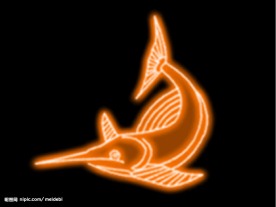 霓虹灯分层素材PSD—海鲜31