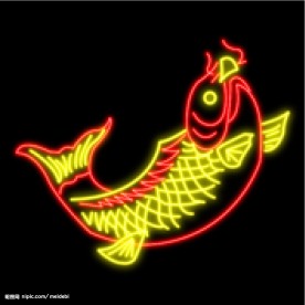 霓虹灯分层素材PSD—海鲜24