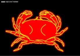 霓虹灯分层素材PSD—海鲜38