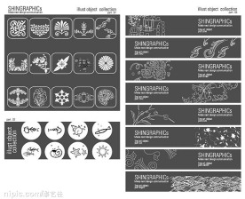 韩国矢量花纹精选