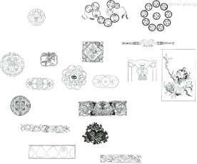 古代人物花纹图案1