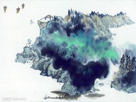 高清晰 山水水墨画