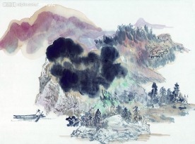 高清晰 山水水墨画