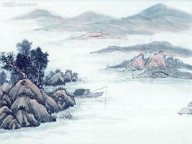 高清晰 山水水墨画,