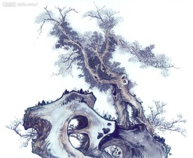 国画系列—古树奇石（63张）