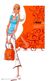 韩国矢量美女插画