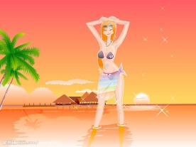 矢量女性主题壁纸