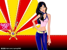 矢量女性主题壁纸