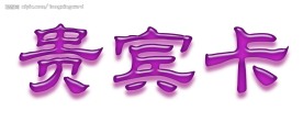 贵宾卡 文字效果