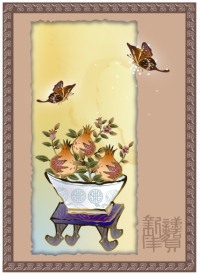 国画风格的矢量图-蝴蝶图AI