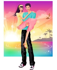 经典韩国矢量美女