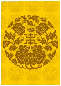 大型精美传统味花纹花边图案