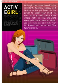 韩国美女矢量图