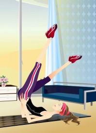 减肥瘦身矢量美女