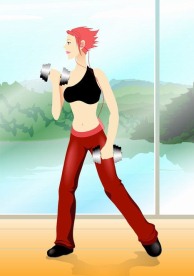 减肥瘦身矢量美女