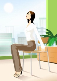 减肥瘦身矢量美女