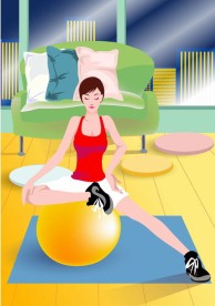 减肥瘦身矢量美女