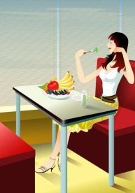 减肥瘦身矢量美女