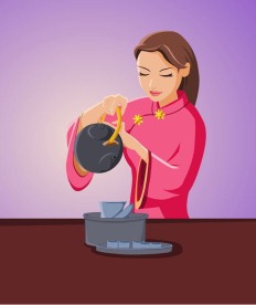 时尚中国风格矢量图