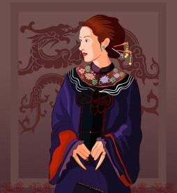 时尚中国风格矢量图