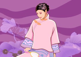 时尚中国风格矢量图