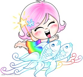 可爱的卡通星座图片，psd格式