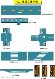 交通矢量图标----道路交通标线