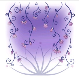 紫花藤矢量图