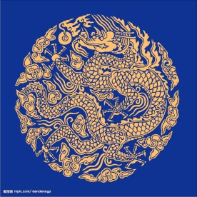 矢量中国龙纹路