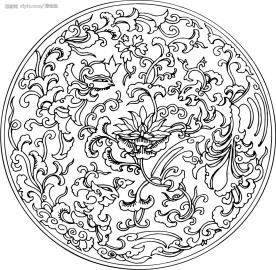 矢量黑白花纹花边素材
