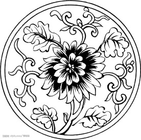 矢量黑白花纹花边素材