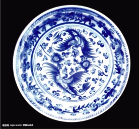 青花盘子