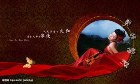 古典婚纱女人