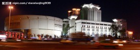 西安省图书馆夜景